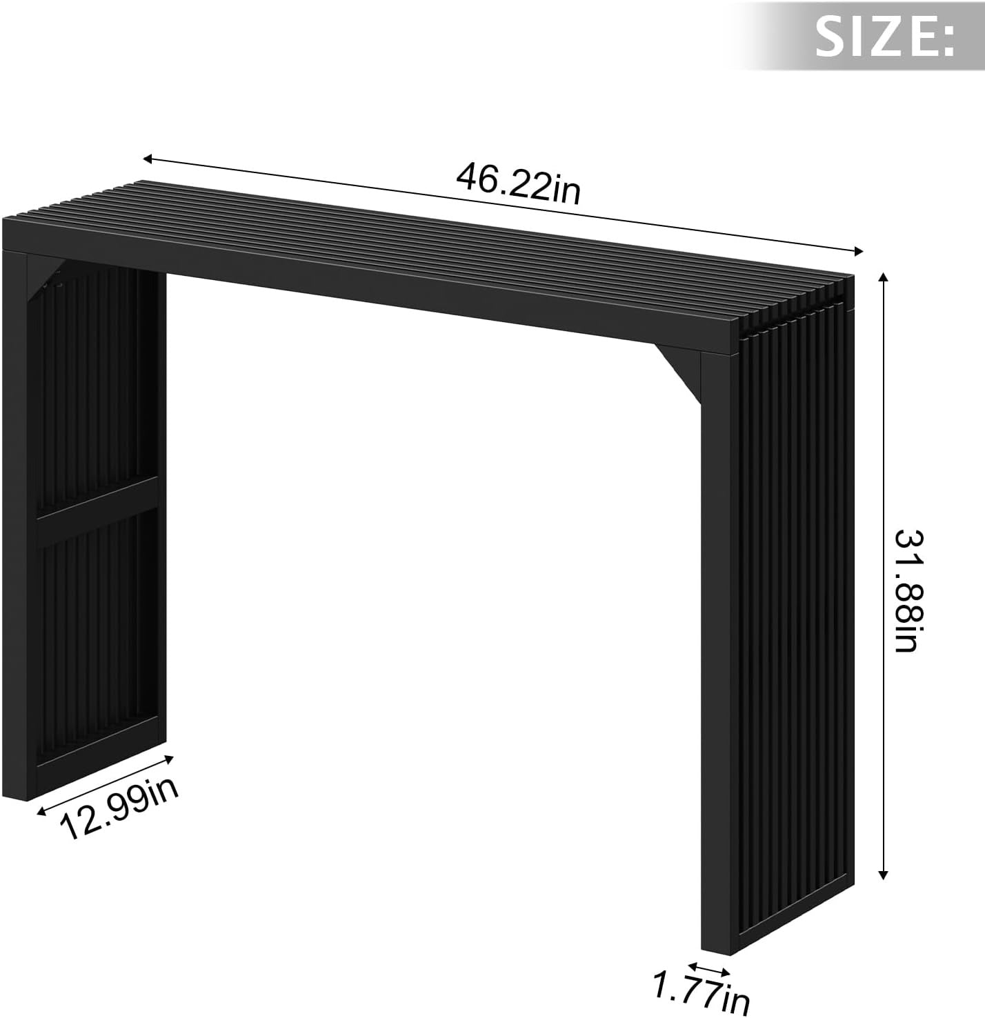 ROOMTEC 18" Dining Bench, Indoor Wood Bench for Entryway,Living Room,Kitchen and Bedroom (Nature, Small Bench)