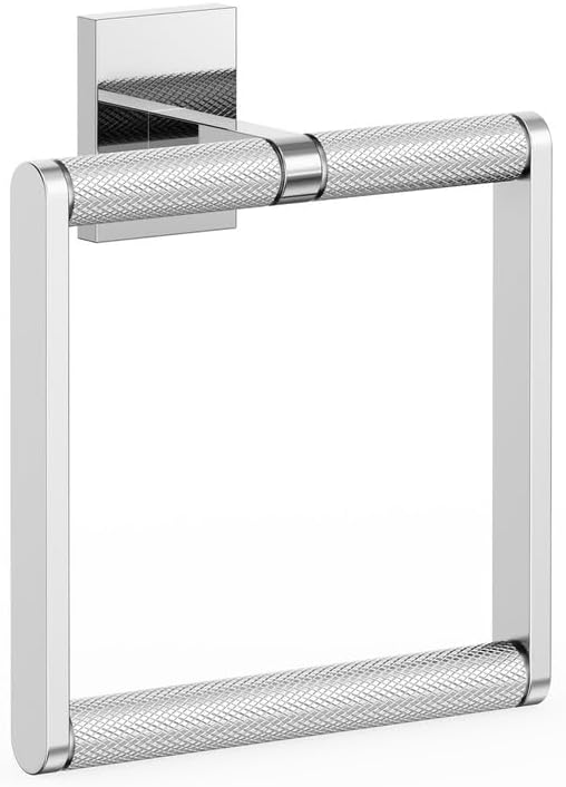 Bathroom Hardware Set 3 Piece Brushed Nickel/Brushed Gold Bathroom Accessories Set Including 24" Hand Towel Bars, Toilet Paper Holders, Towel Rings(3pcs, Brushed Nickel)