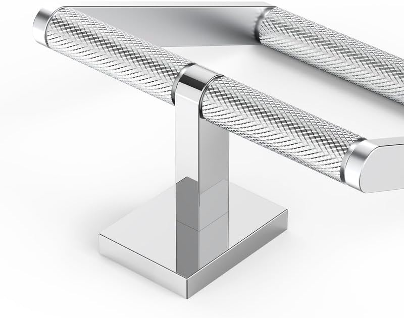 Bathroom Hardware Set 3 Piece Brushed Nickel/Brushed Gold Bathroom Accessories Set Including 24" Hand Towel Bars, Toilet Paper Holders, Towel Rings(3pcs, Brushed Nickel)