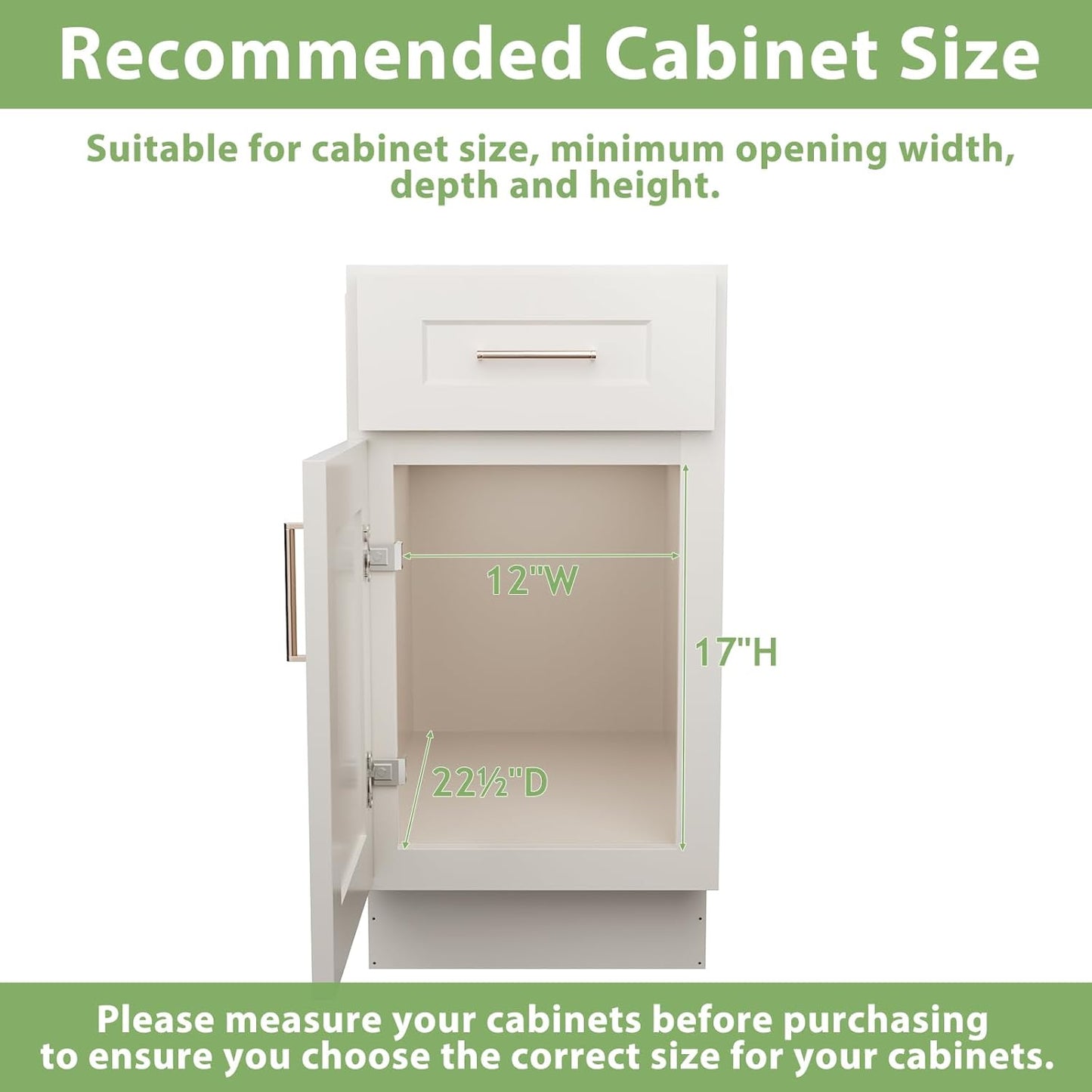 ROOMTEC Pull Out Cabinet Organizer With Wooden Handle 10½" W x 21½" D 2-Tier Cabinet Drawer Pull Out Shelves Under Cabinet Storage for Kitchen