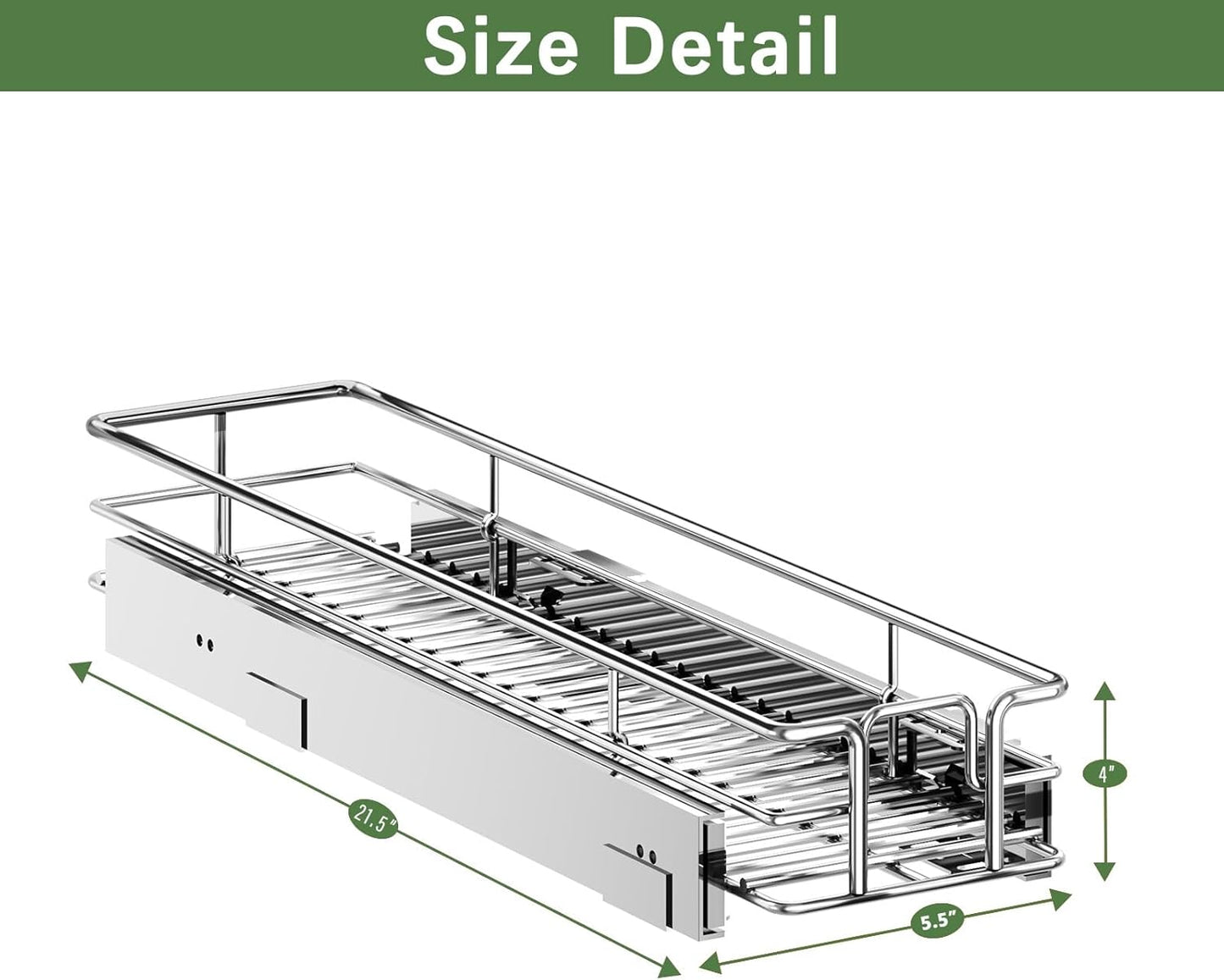 ROOMTEC Pull Out Cabinet Organizer 30" W x 21½" D, Kitchen Cabinet Pull Out Shelves Slide Out Storage