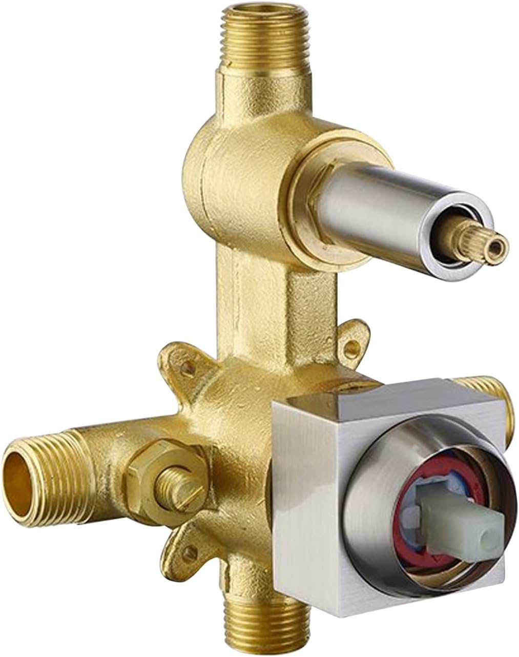 ROOMTEC Shower System with 10 Inch Rain Shower Head and Handheld Celling Mounted, High Pressure Rainfall Shower Faucet Fixture Combo Set with 2 in 1 Handheld Showerhead for Bathroom, Chrome