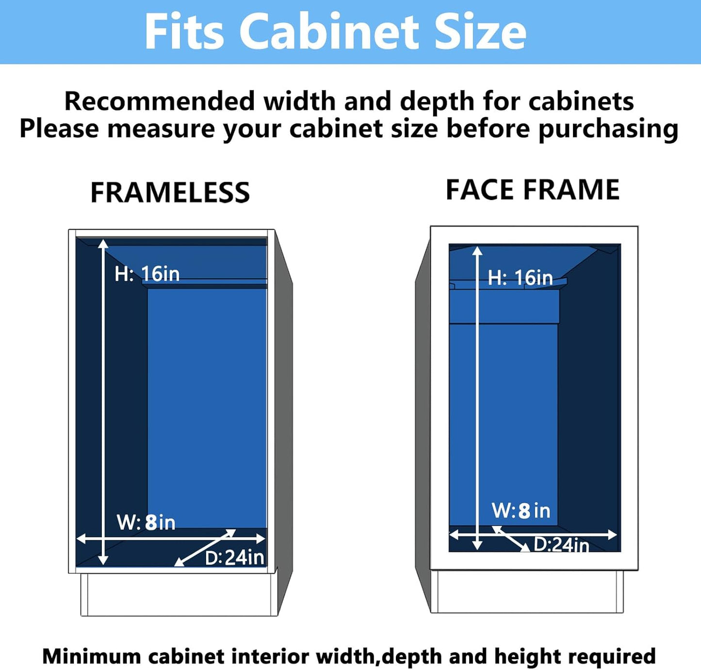 ROOMTEC Pull Out Cabinet Organizer 11"W x 21"D, Kitchen Cabinet Pull Out Shelves Slide Out Storage…