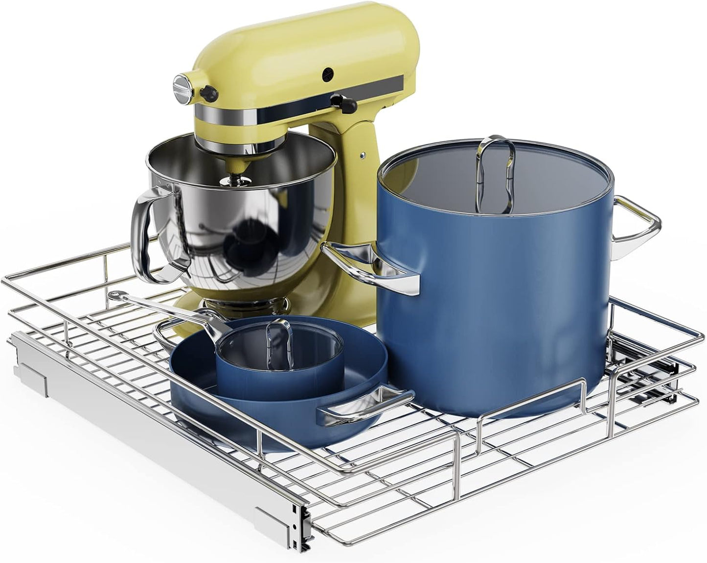 ROOMTEC Pull Out Cabinet Organizer 30" W x 21½" D, Kitchen Cabinet Pull Out Shelves Slide Out Storage