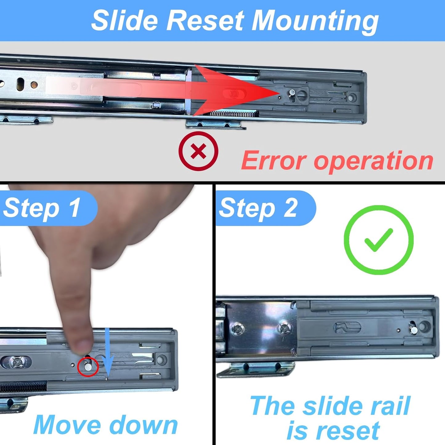 ROOMTEC 2 Tier Pull Out Cabinet Organizer, Double Tier Slide Out Wood Cabinet Organizer with U Bracket, Pull Out Drawers for Base Cabinet Organization in Kitchen, Pantry(13½"W x 21" D)