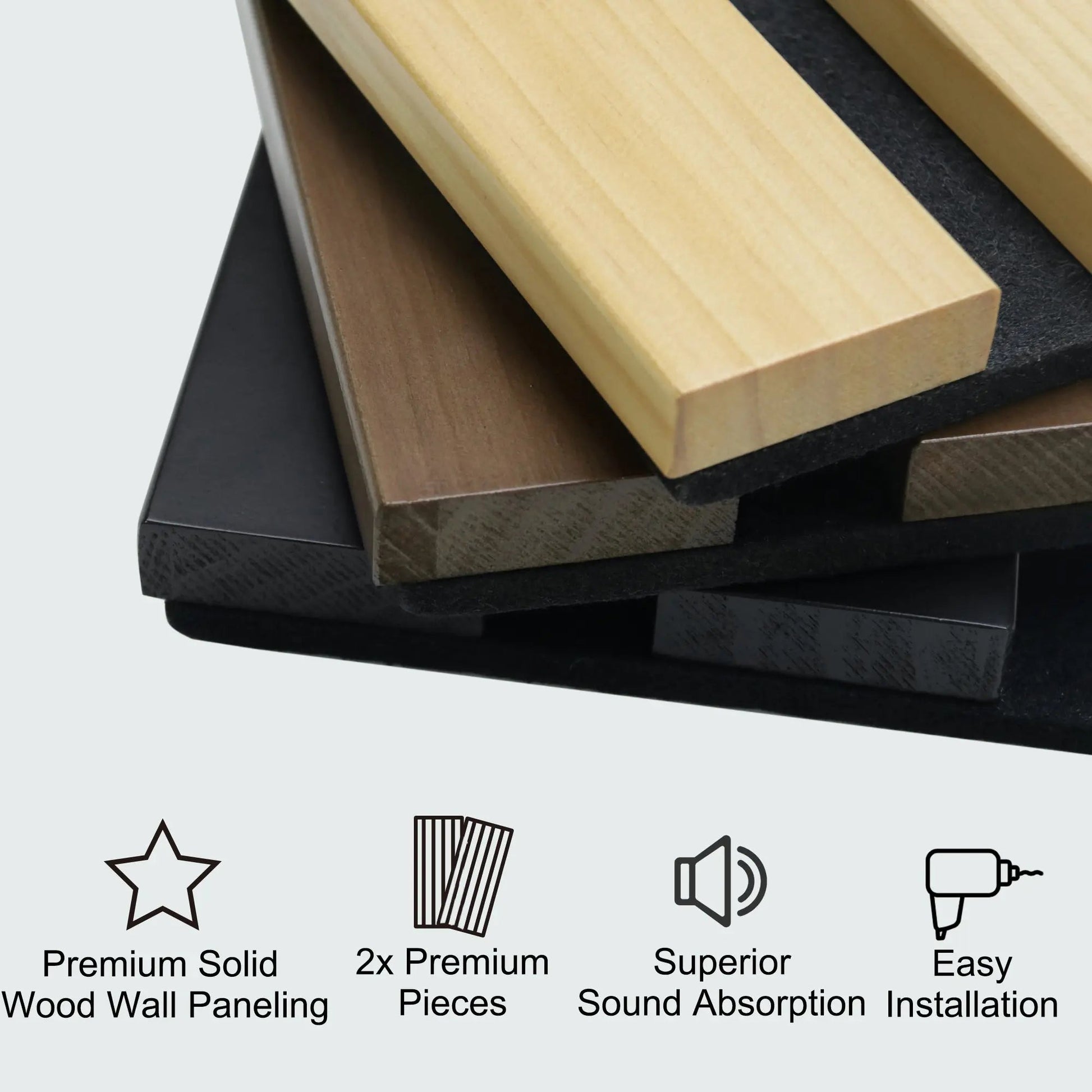 Acoustic Soild Wood Wall Panels (Broad Strip)