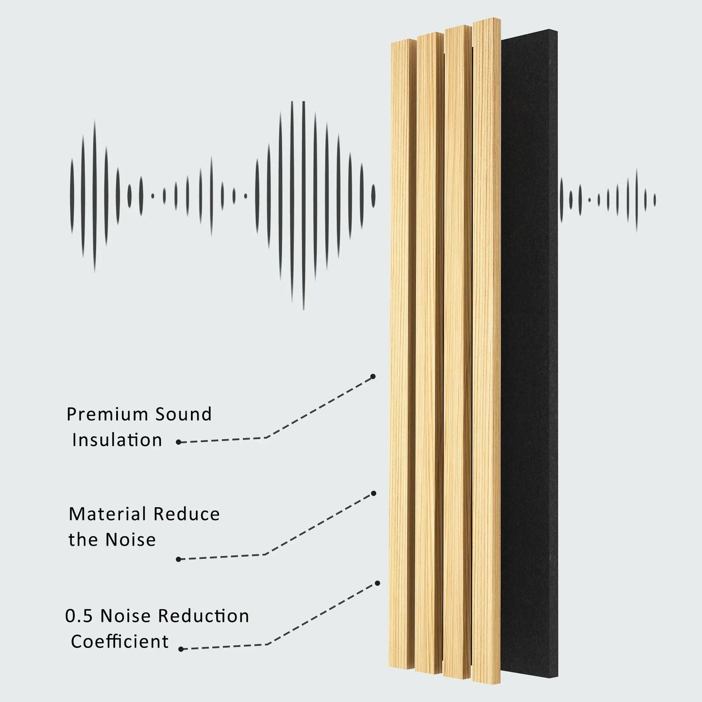 Acoustic Soild Wood Wall Panels (Broad Strip)