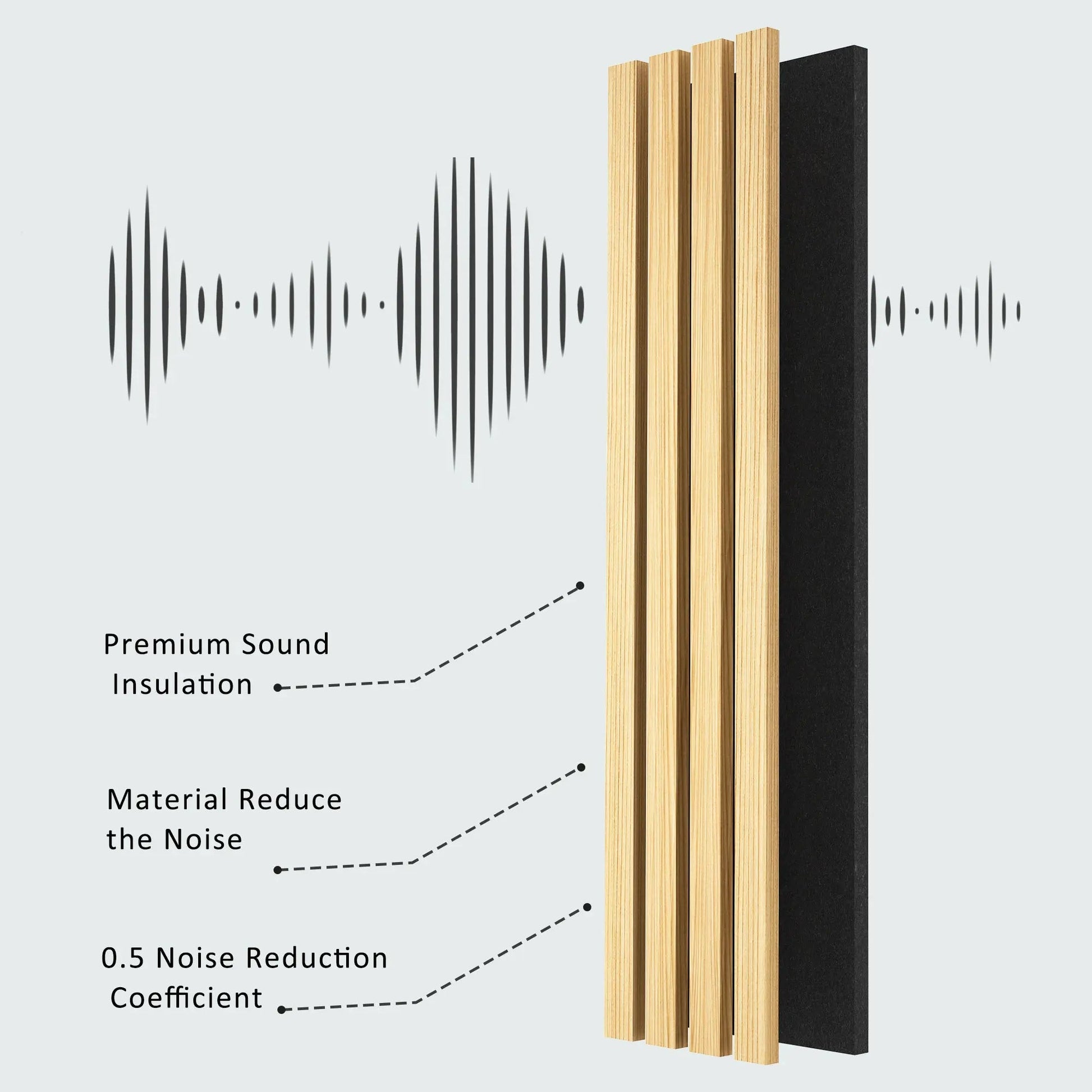 Acoustic Soild Wood Wall Panels (Broad Strip)
