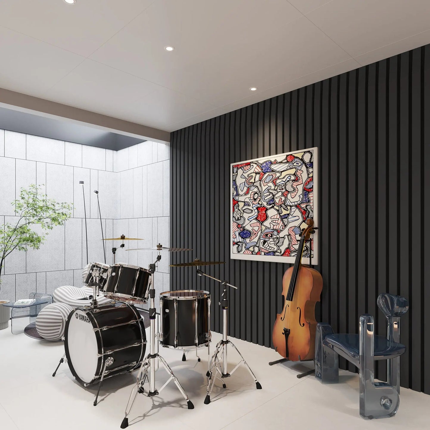 Acoustic Soild Wood Wall Panels (Broad Strip)