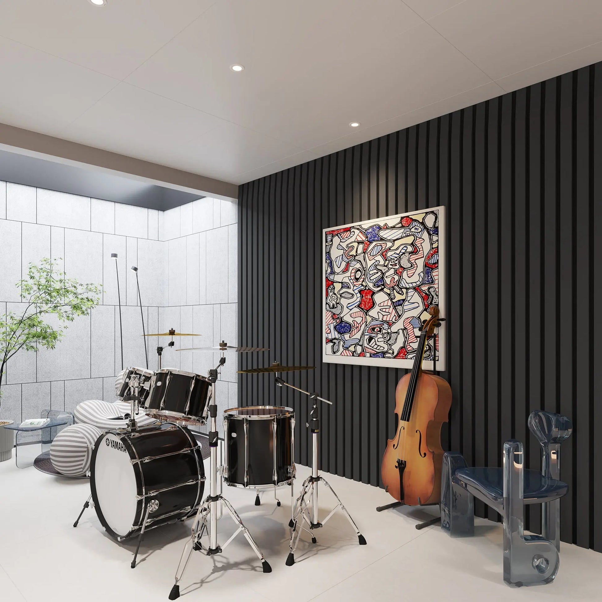 Acoustic Soild Wood Wall Panels (Broad Strip)