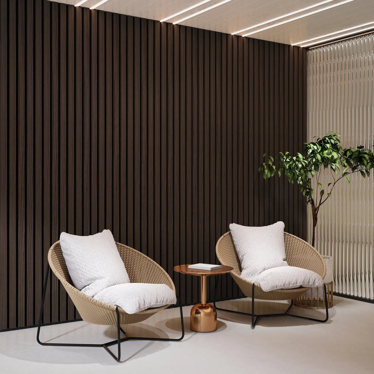 Acoustic Soild Wood Wall Panels (Broad Strip)