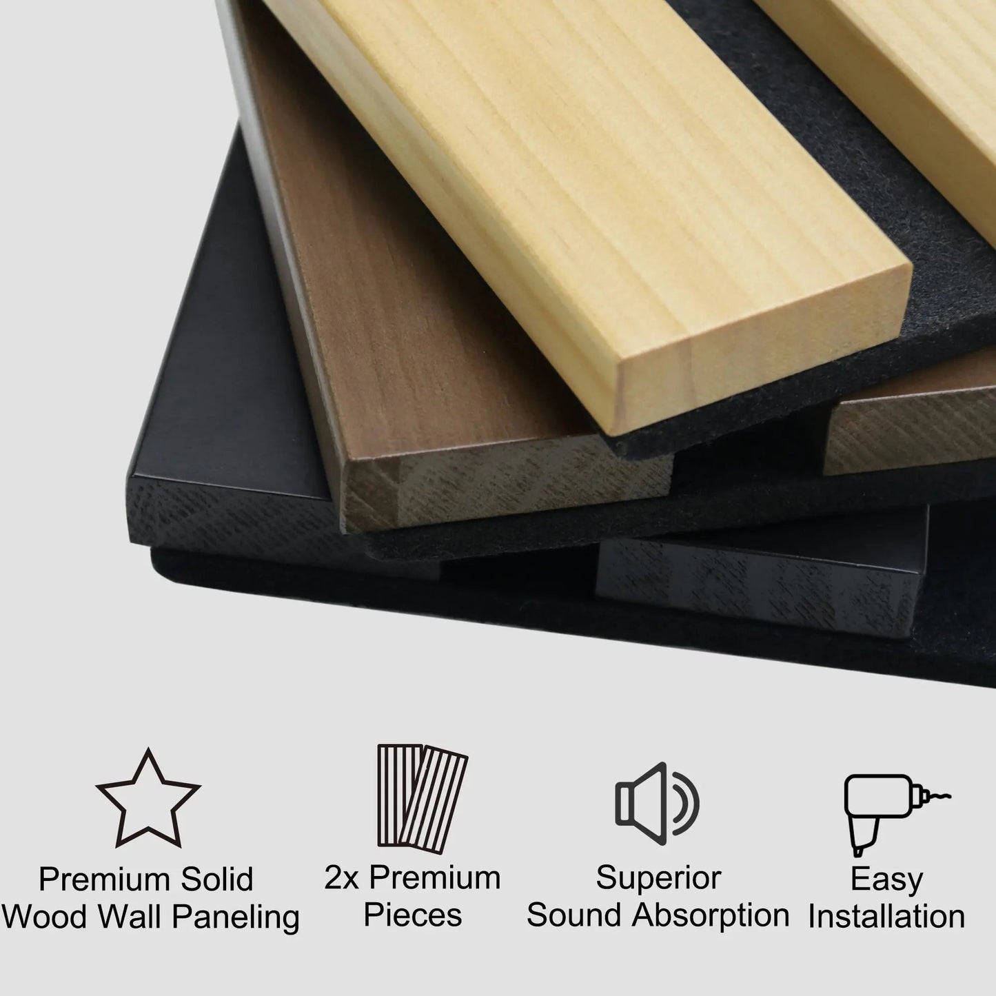 Acoustic Soild Wood Wall Panels (Broad Strip)