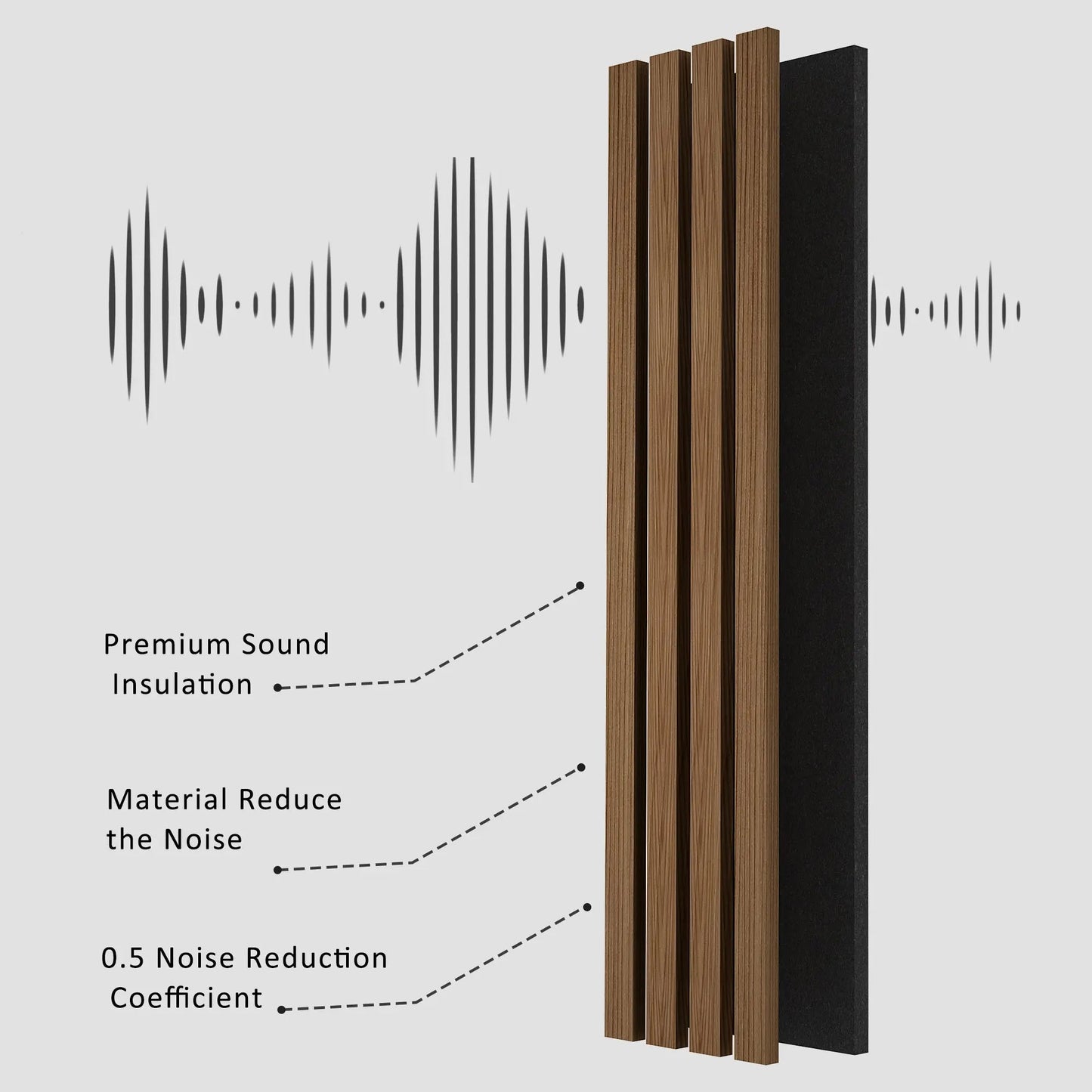 Acoustic Soild Wood Wall Panels (Broad Strip)