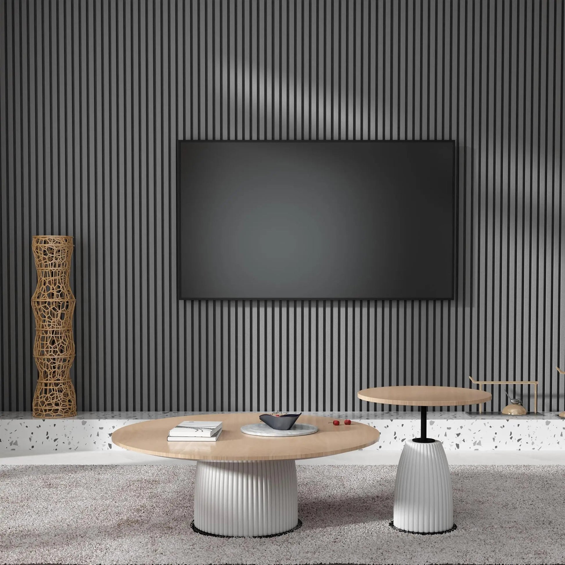 Hausvita Acoustic Soild Wood Wall Panels ( 2 Panels Per Box )
