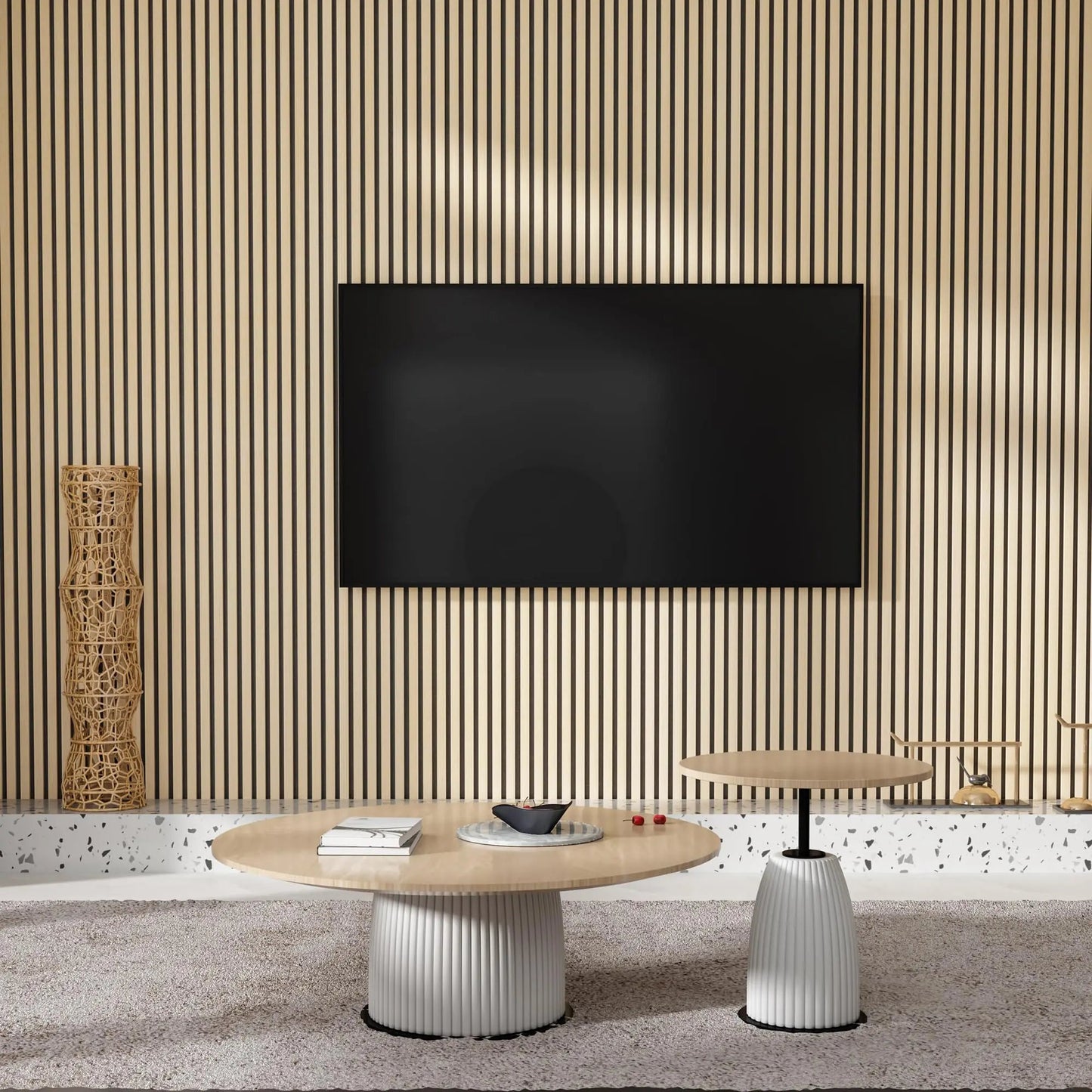Hausvita Acoustic Soild Wood Wall Panels ( 2 Panels Per Box )