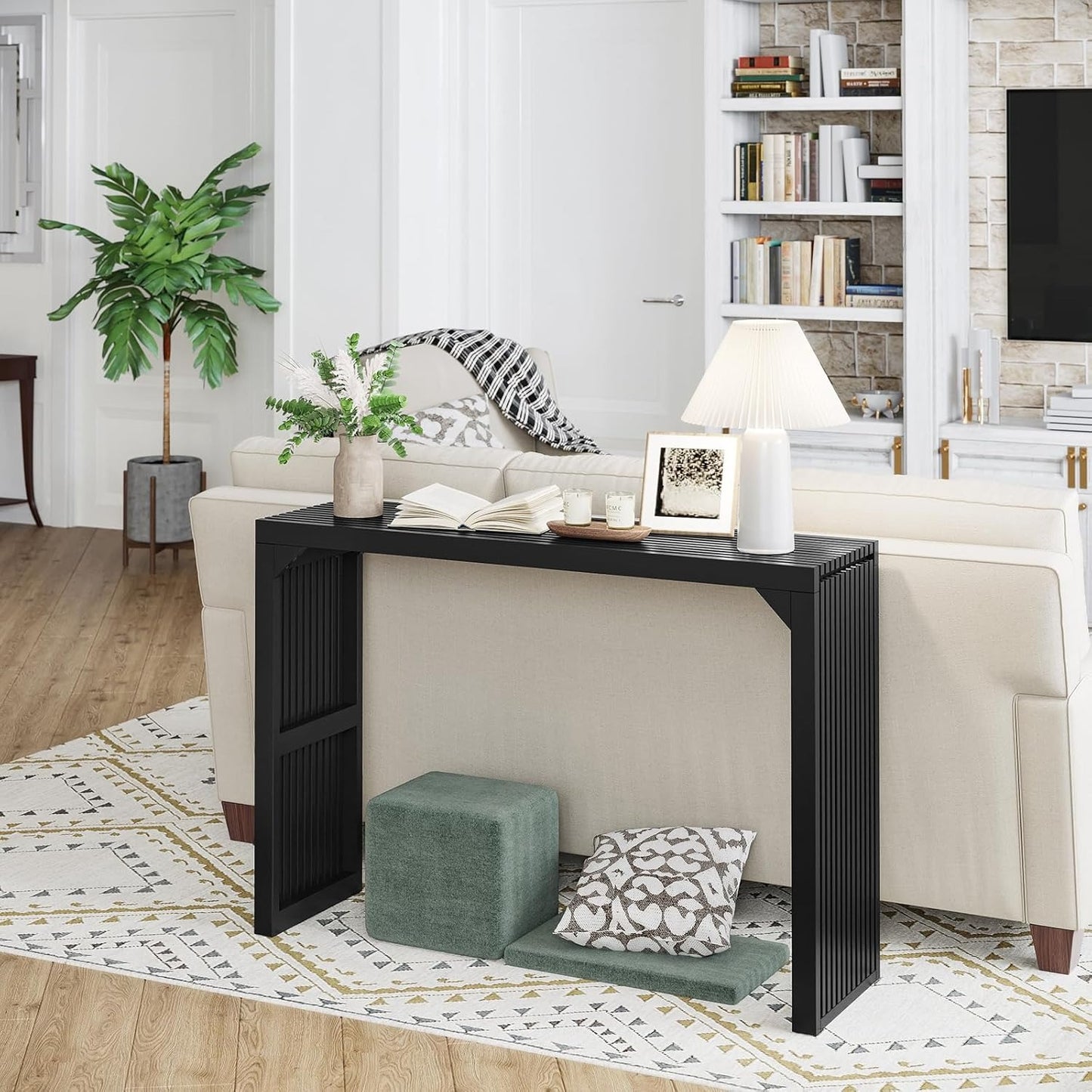 ROOMTEC 18" Dining Bench, Indoor Wood Bench for Entryway,Living Room,Kitchen and Bedroom (Nature, Small Bench)