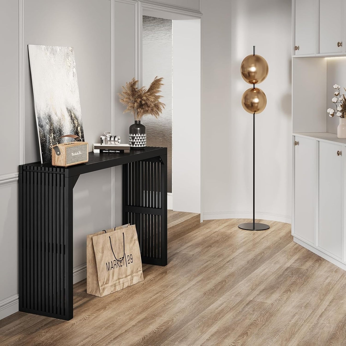 ROOMTEC 18" Dining Bench, Indoor Wood Bench for Entryway,Living Room,Kitchen and Bedroom (Nature, Small Bench)