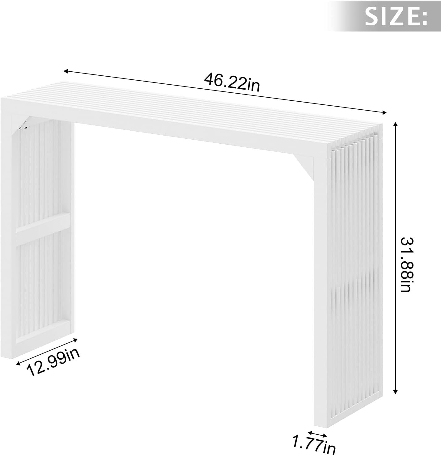 ROOMTEC 18" Dining Bench, Indoor Wood Bench for Entryway,Living Room,Kitchen and Bedroom (Nature, Small Bench)