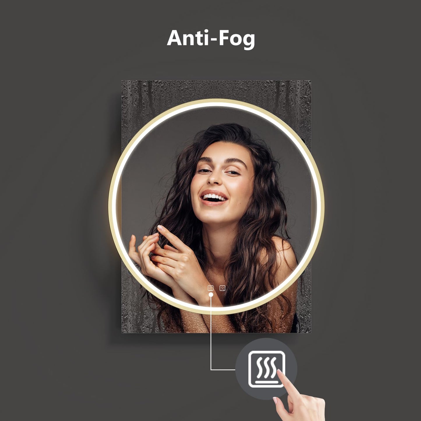 Square & Round Integrated LED Bathroom Mirror