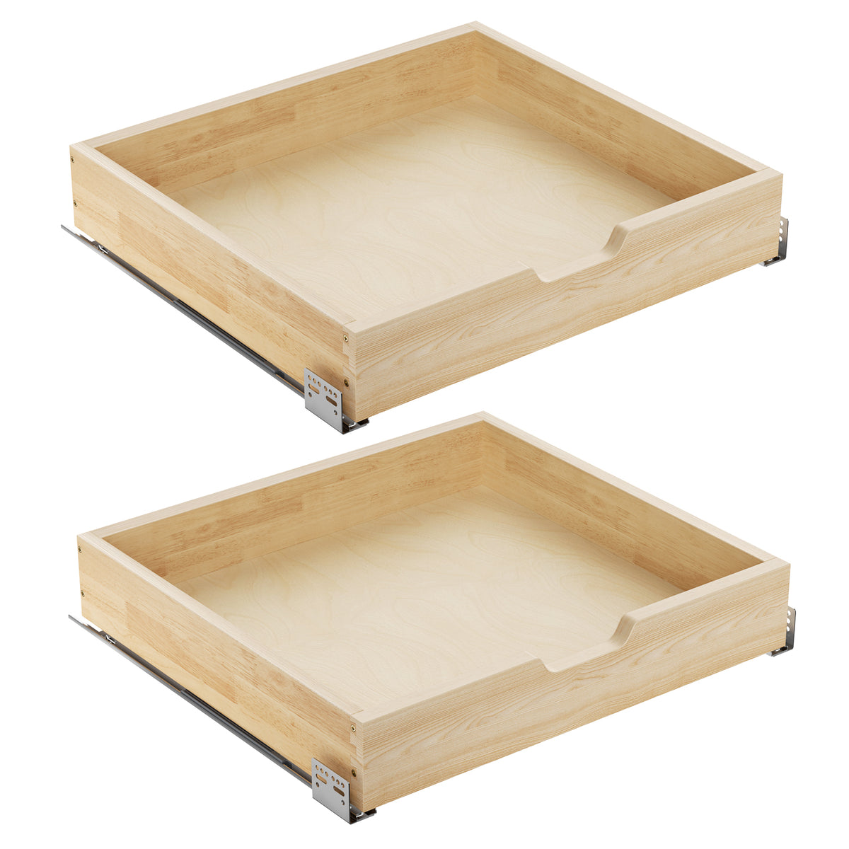 ROOMTEC Pull Out Drawers for Cabinets, 22½” W x 21” D Soft Close Slide Out Drawers for Kitchen Cabinets, Cabinet Pull Out Shelves Requires At Least 23.5” Cabinet Opening，2PCS