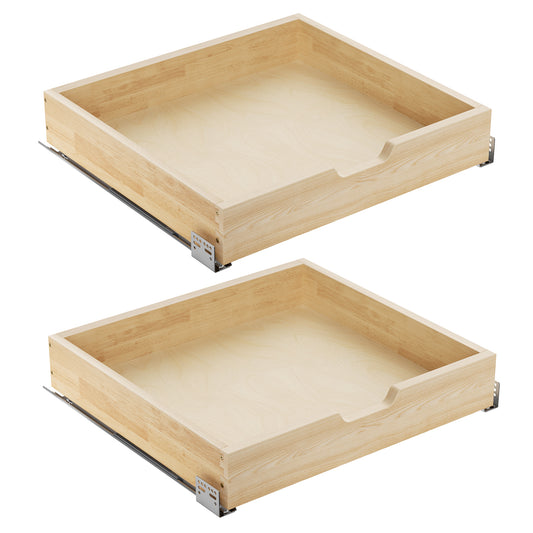 ROOMTEC Pull Out Drawers for Cabinets, 22½” W x 21” D Soft Close Slide Out Drawers for Kitchen Cabinets, Cabinet Pull Out Shelves Requires At Least 23.5” Cabinet Opening，2PCS