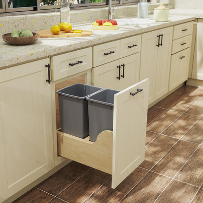 ROOMTEC Lightweight and Durable Slim Trash Can, 35QT Kitchen Trash Can, Lightweight and Sturdy Slim Trash Cans, Wastebaskets for Office, Workspace, Kitchen, Bathroom