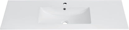 ROOMTEC JONATHAN Y SNK1002A Ancillary 3-Hole 30 in. W x 18.25 in. D Classic Contemporary Rectangular Ceramic Single Sink Basin Vanity Top, White