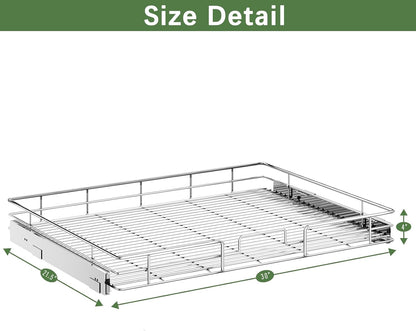 ROOMTEC Pull Out Cabinet Organizer 30" W x 21½" D, Kitchen Cabinet Pull Out Shelves Slide Out Storage