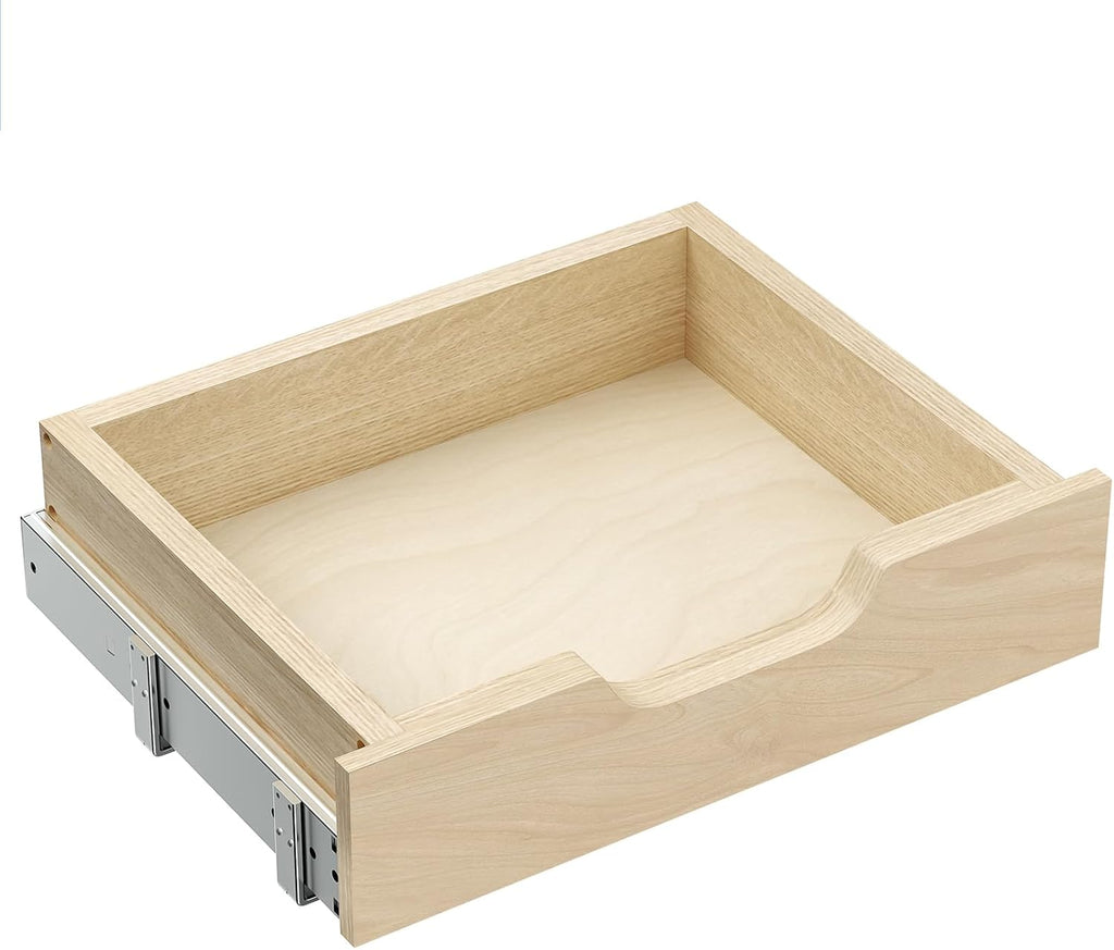 ROOMTEC Soft Close Wood Pull Out Cabinet Organizer with U-Bracket, Slide Out Cabinet Organizer with Full Extension Rail Slides Pull Out Drawer for Wall Cabinets and Pantry,19½” W x 10 ³/₁₀” D…