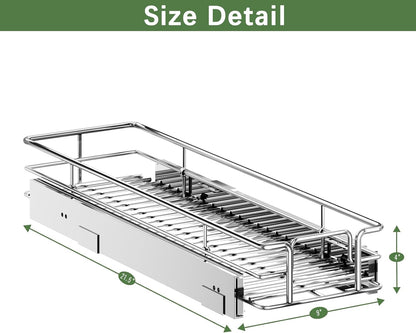 ROOMTEC Pull Out Cabinet Organizer 30" W x 21½" D, Kitchen Cabinet Pull Out Shelves Slide Out Storage