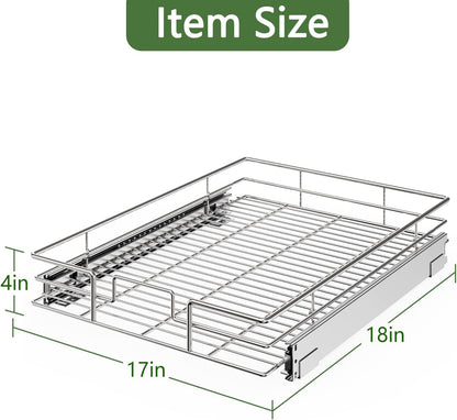 ROOMTEC Pull Out Cabinet Organizer 30" W x 21½" D, Kitchen Cabinet Pull Out Shelves Slide Out Storage