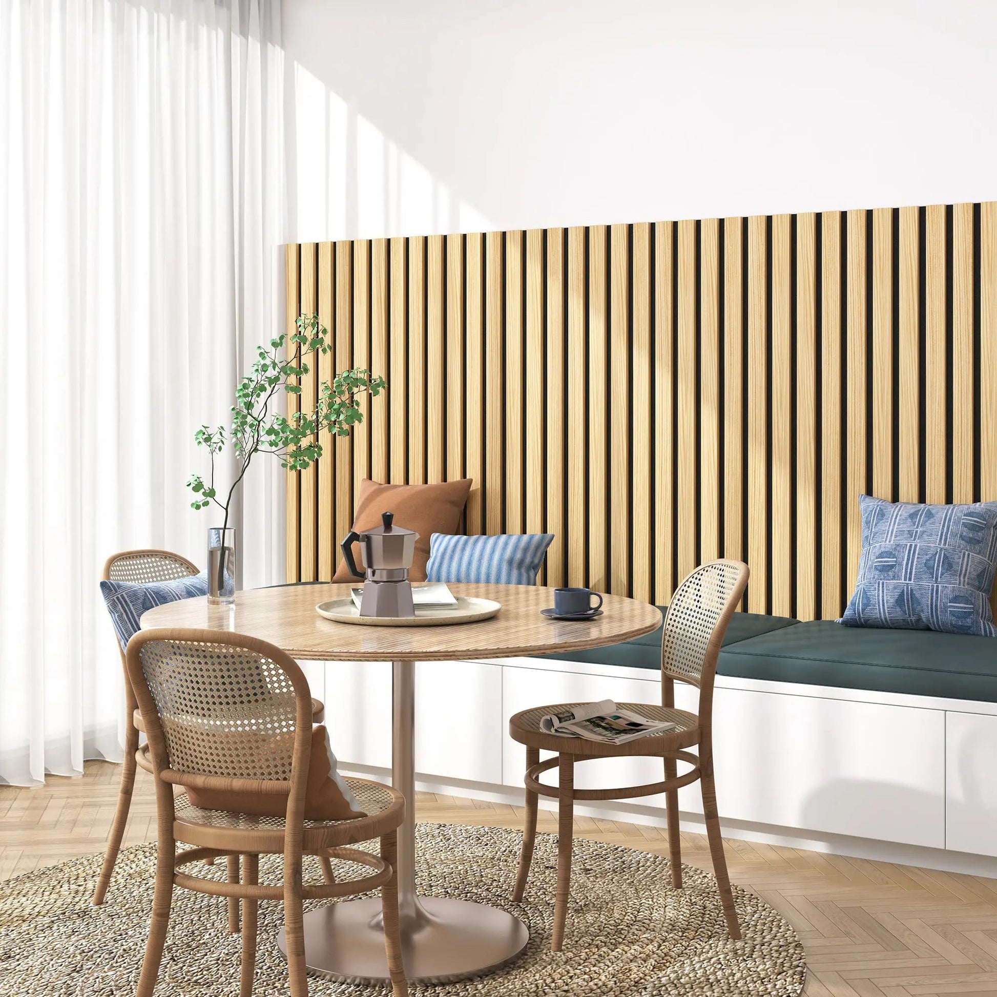 Acoustic Soild Wood Wall Panels (Broad Strip) 