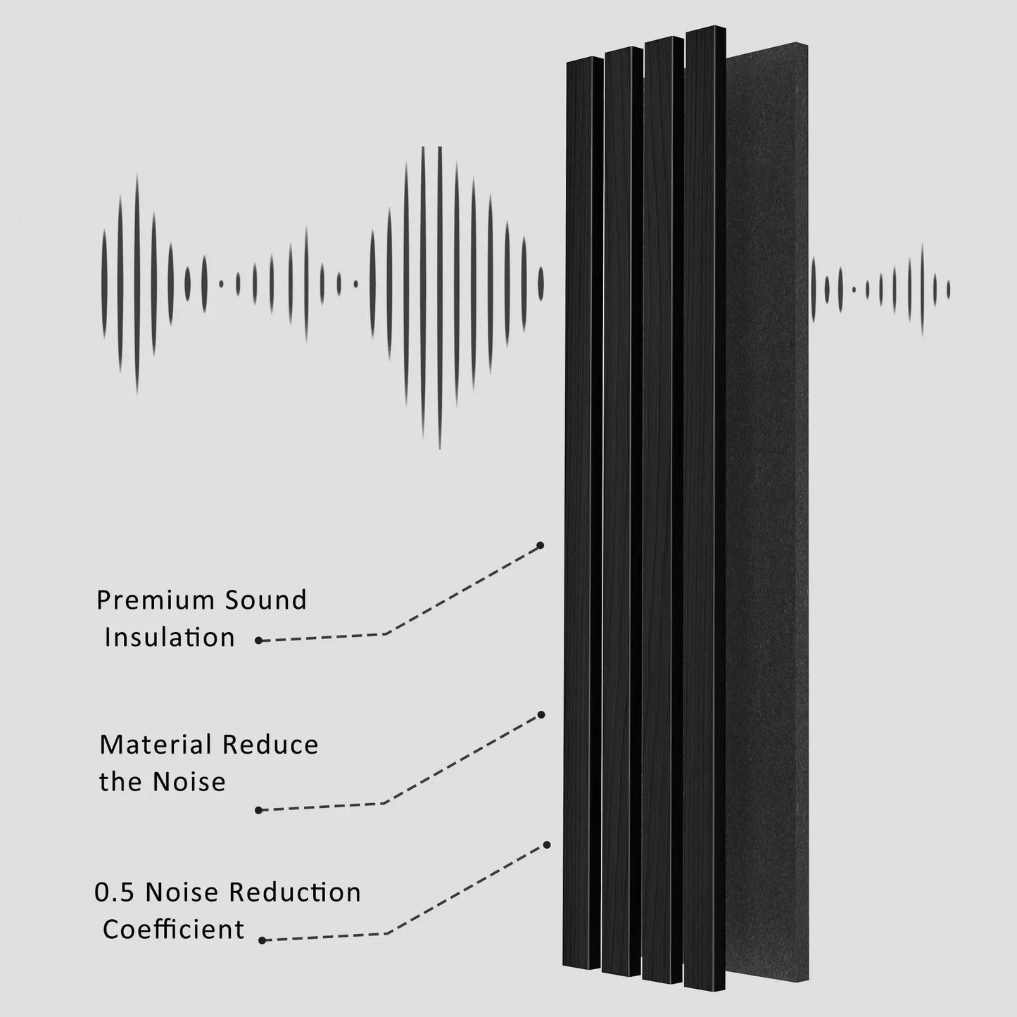 Acoustic Soild Wood Wall Panels (Broad Strip) 