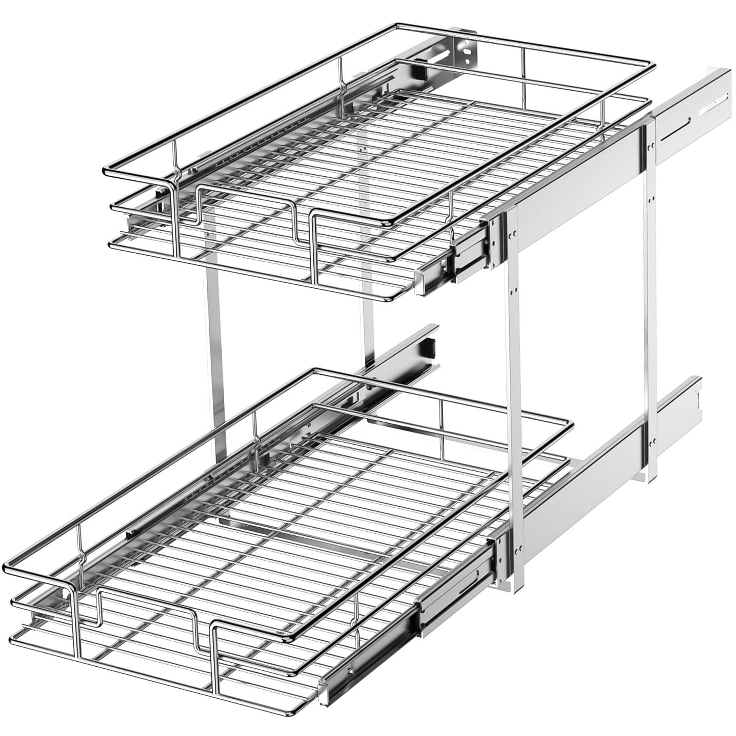 ROOMTEC Pull Out Cabinet Organizer (13½W x 21½D),2 Tier Pull Out
