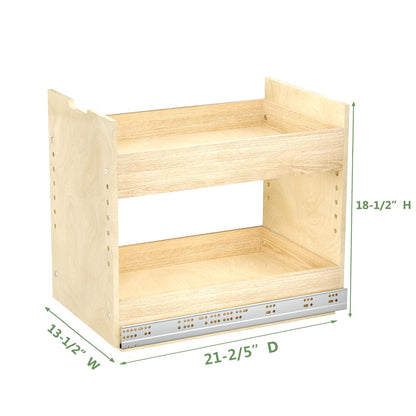 Wood Adjustable Pull Out Cabinet Organizer