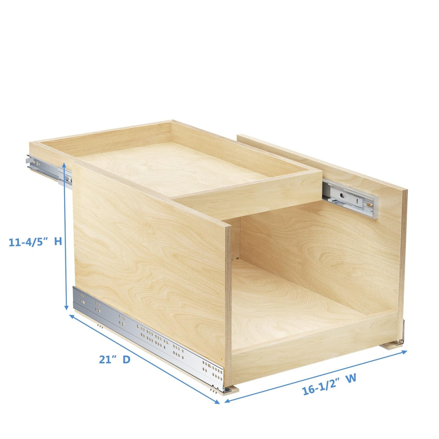 Retractable Double-Drawer Pull Out Cabinet Organizer