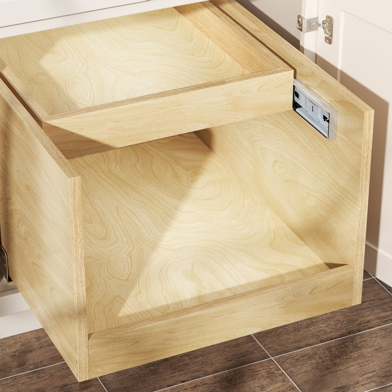 Double Draw Storage Rack Retractable Double-Drawer Pull Out Cabinet Organizer – Roomtec