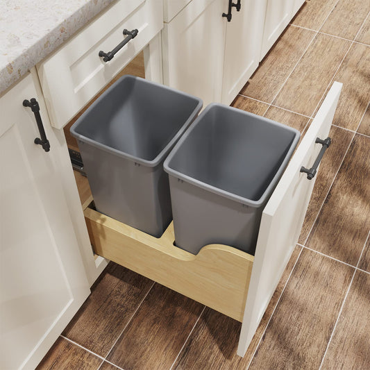 Pull Out Trash Can Under Cabinet With Garbage Cans