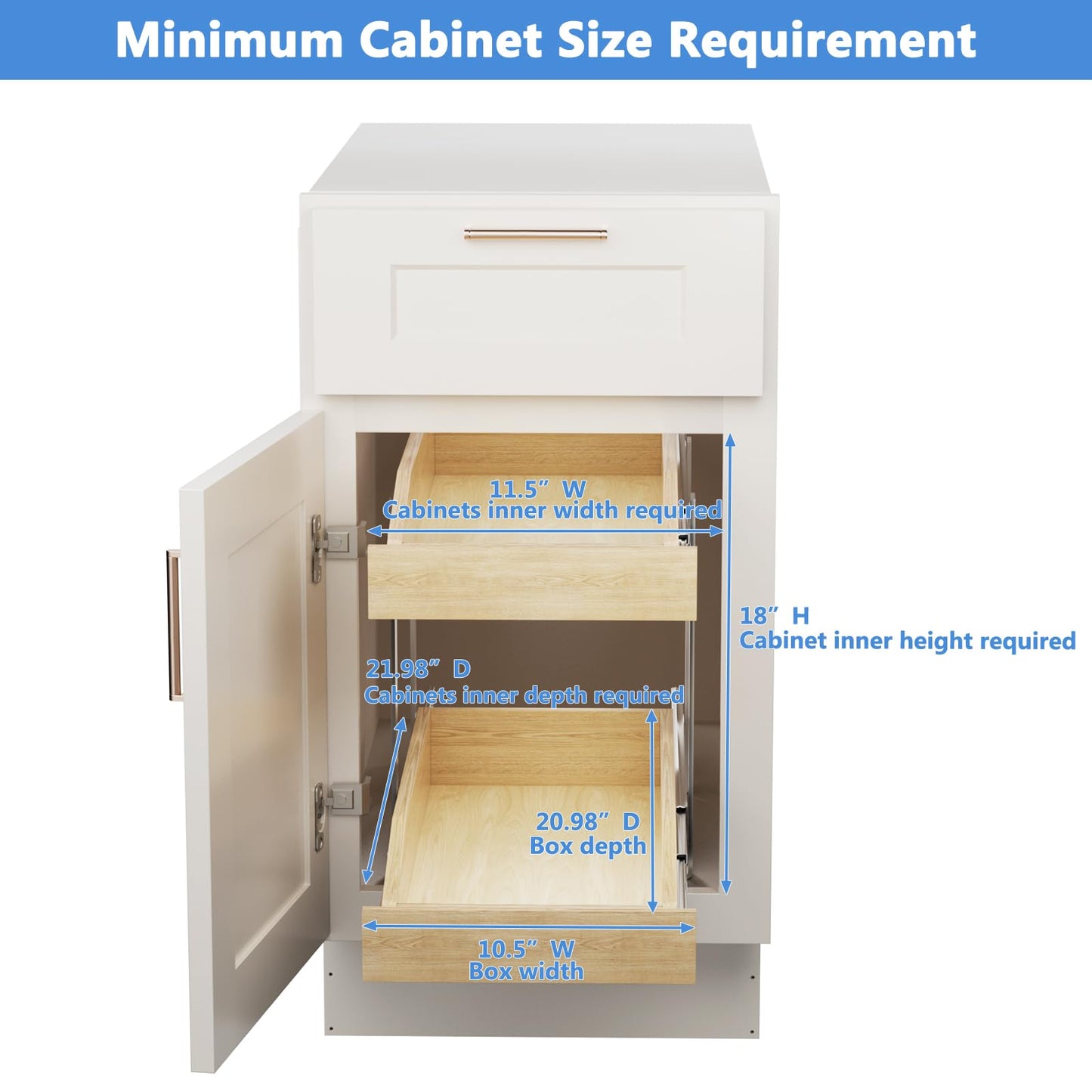 2 Tier Pull Slide Out Cabinet Organizer Hard Close